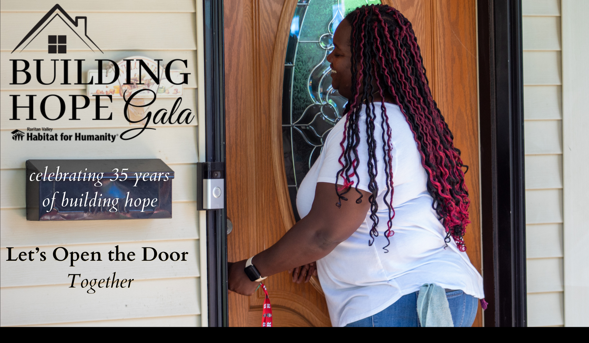 Banner for the annual gala